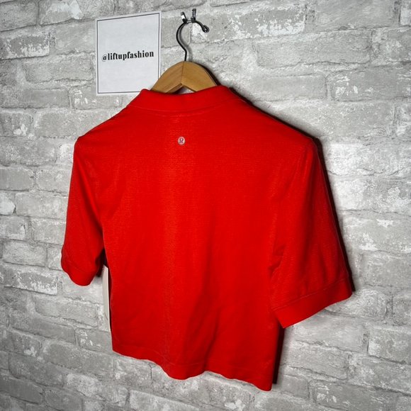 Lululemon Swiftly Tech Relaxed Fit Polo Shirt NWT Size 6 (Hot Heat/Red Glow) - Picture 4 of 11